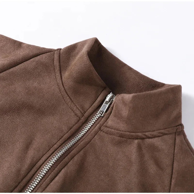 Vestido Curto Xadrez Gola Redonda Cintura Alta Plissado Lenogue