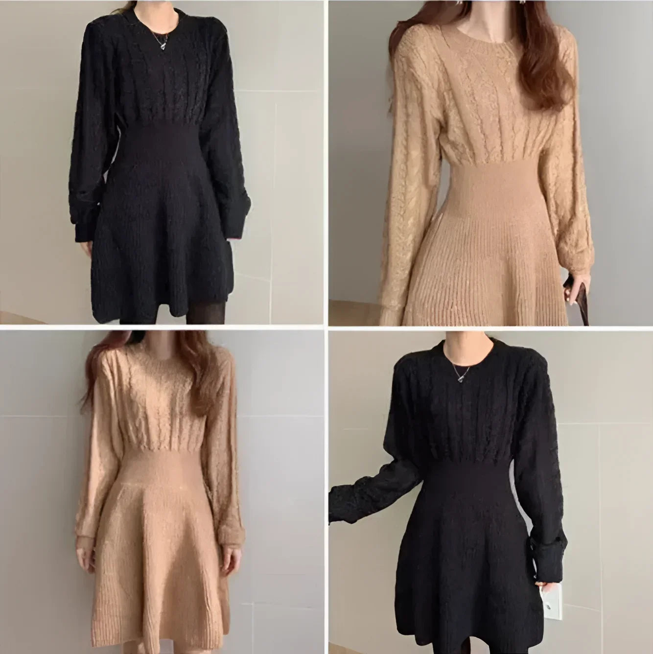 Vestido Midi em Tricot Off White para Estilo Casual Chic Lenogue