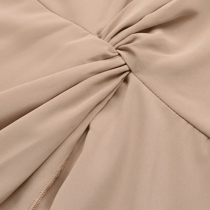 Vestido Midi Envelope Tubinho Decote v Franzido Lenogue