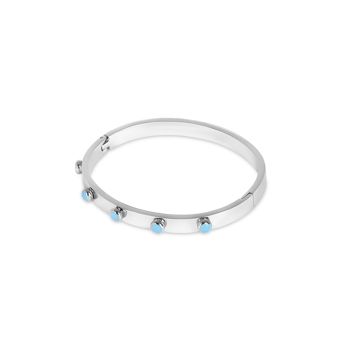 Bracelete Radiant Aqua Stone Prata Lenogue