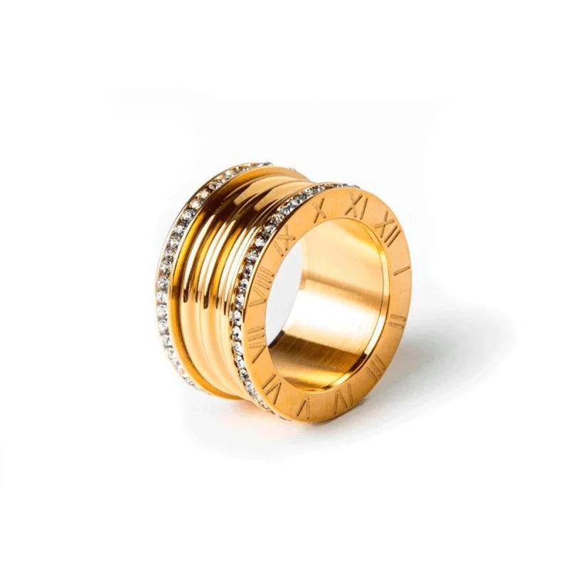 Anel Divine Luxo Imperial Banhado em Ouro 18K Lenogue