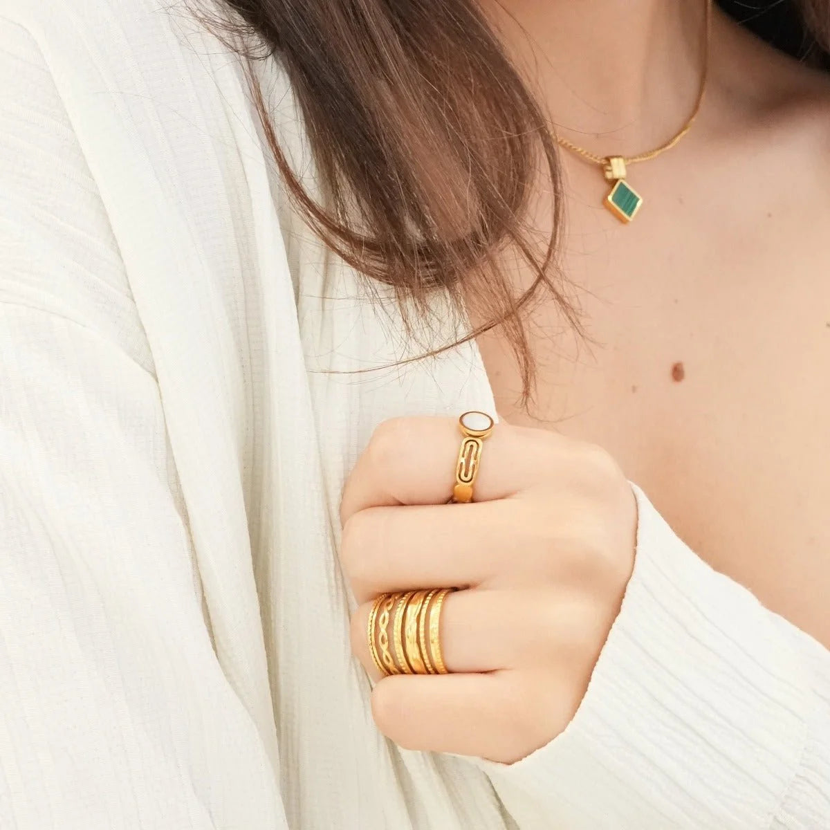 Anel Divine Royale Ajustável Lenogue Ouro