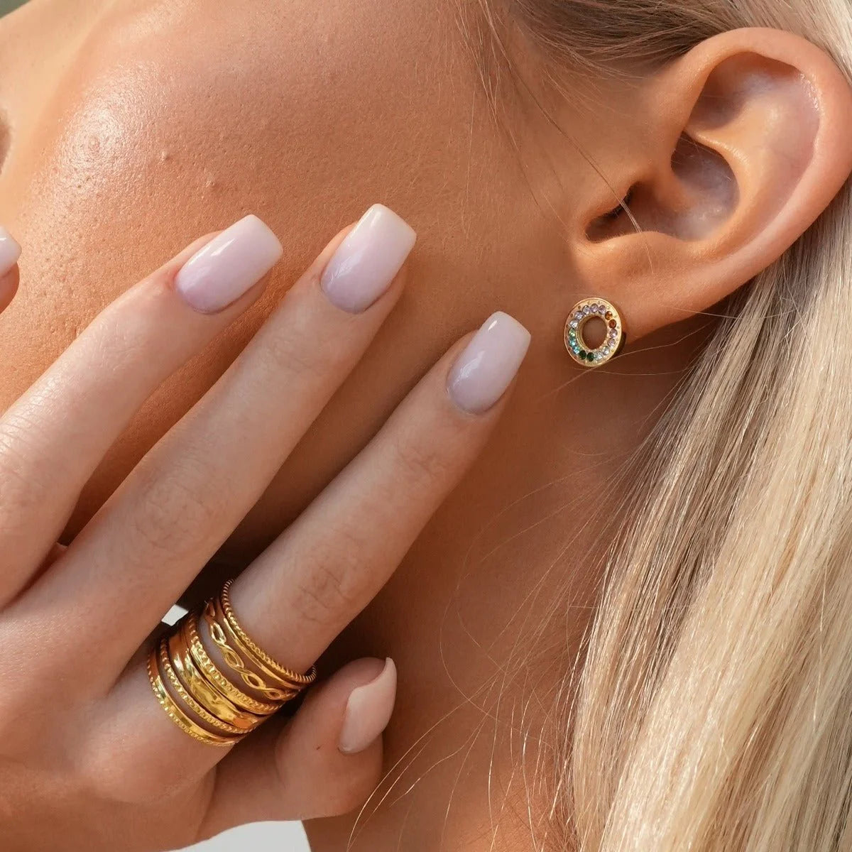 Anel Divine Royale Ajustável Lenogue Ouro