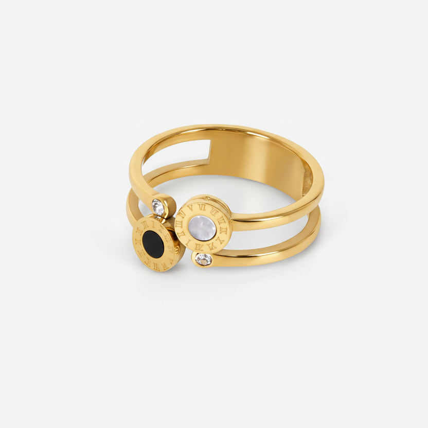 Anel Glamorous Romanos Venice Lenogue Ouro / 14