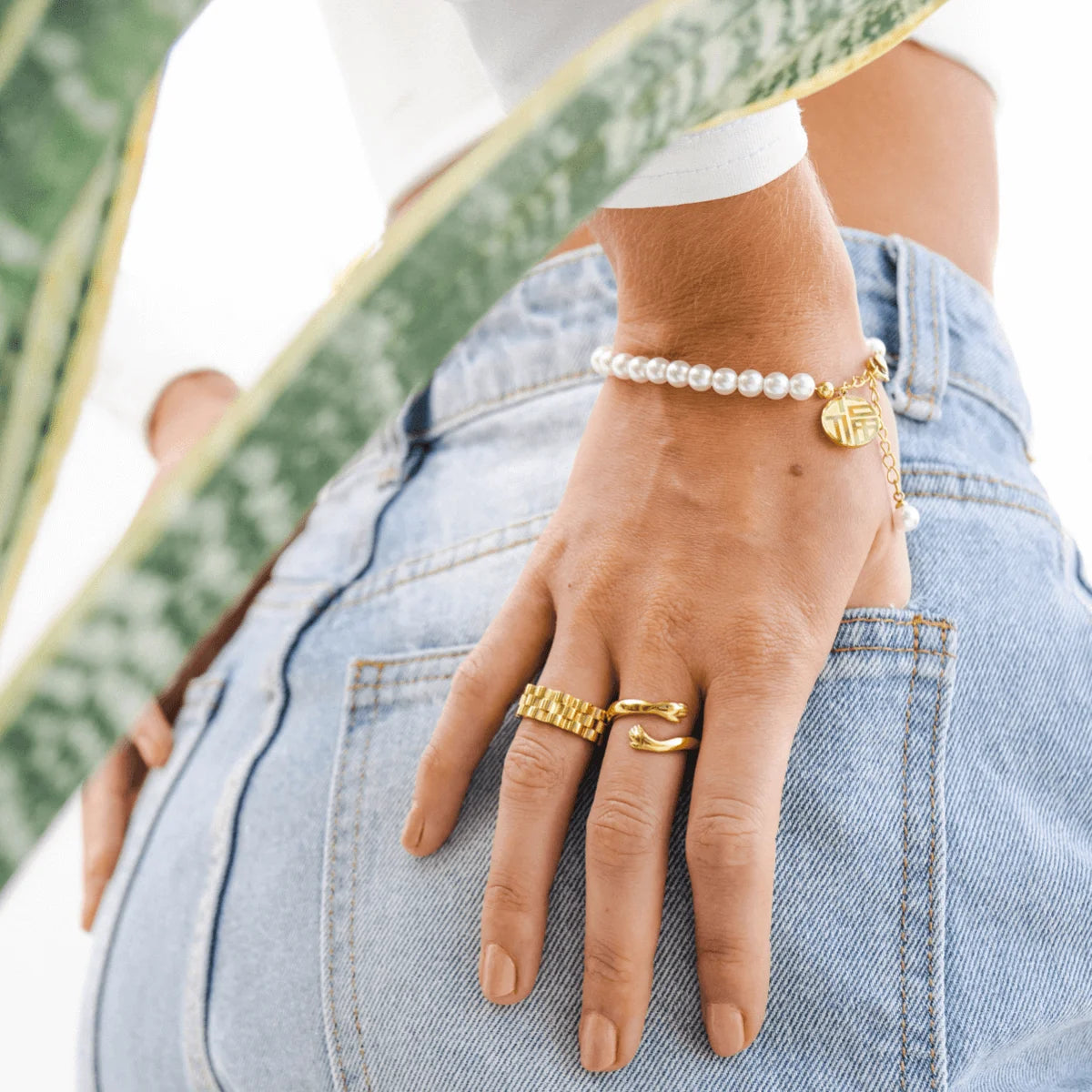 Anel Imperial de Abraço Lenogue Ouro / 14