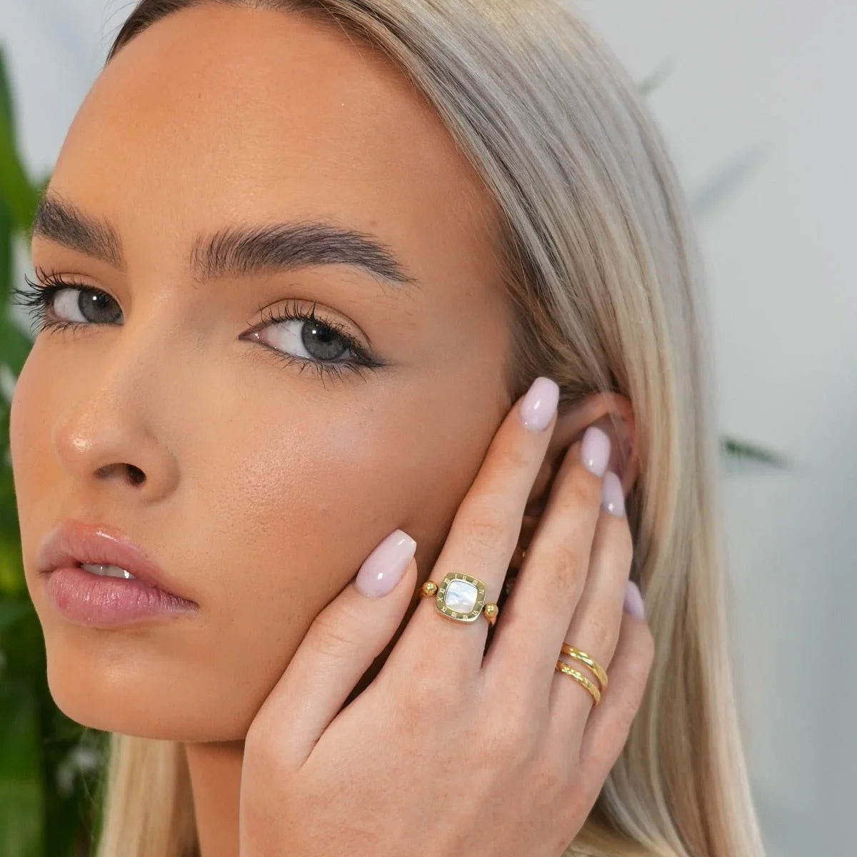 Anel Imperial Square Charm Giratório Lenogue