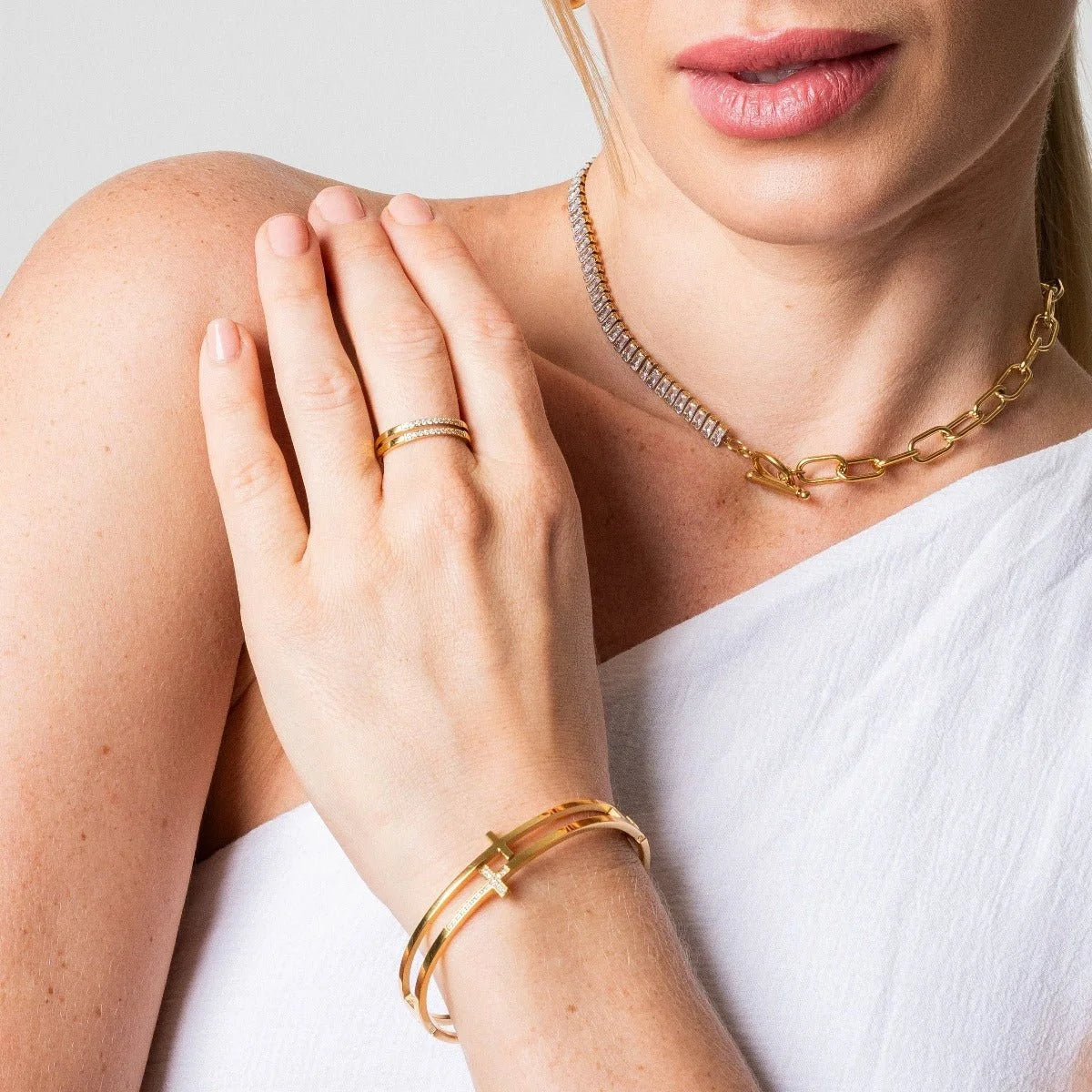 Anel Luxurious Duplo Camada Lenogue