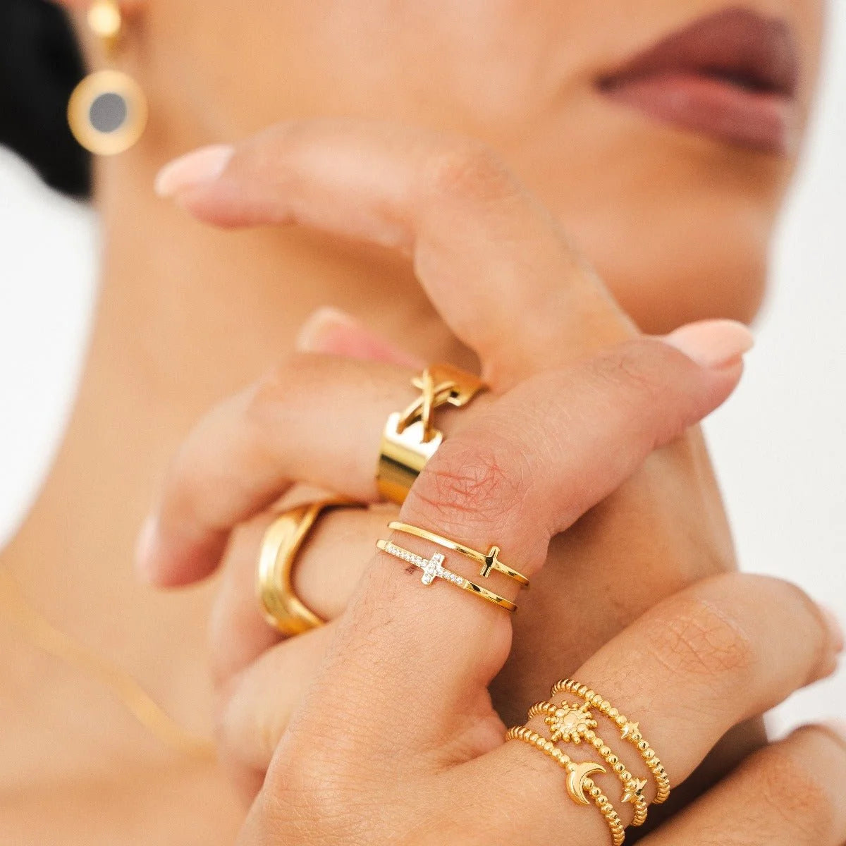 Anel Pure Cruz Lenogue Ouro / 14