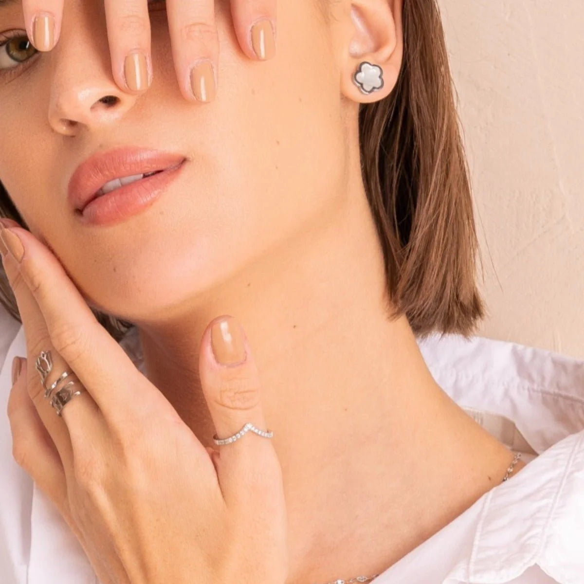 Anel Pure Trinity Zircônia Prata Lenogue / 14