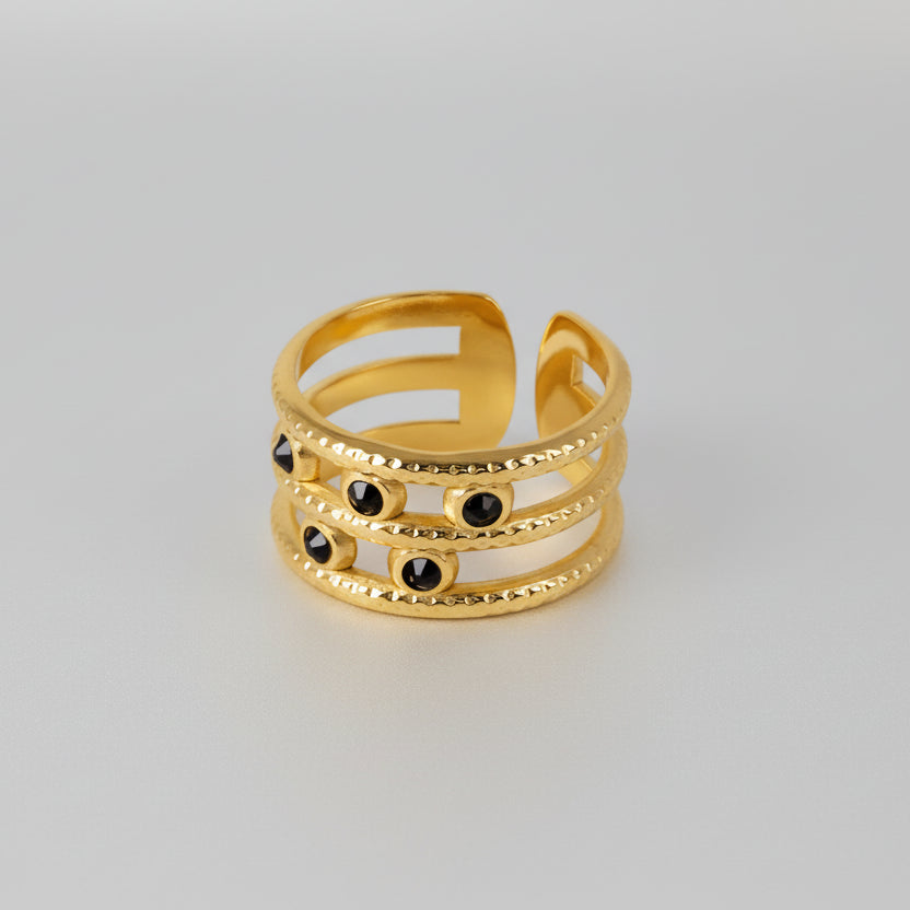 Anel Radiant Ajustável Melina Lenogue Ouro