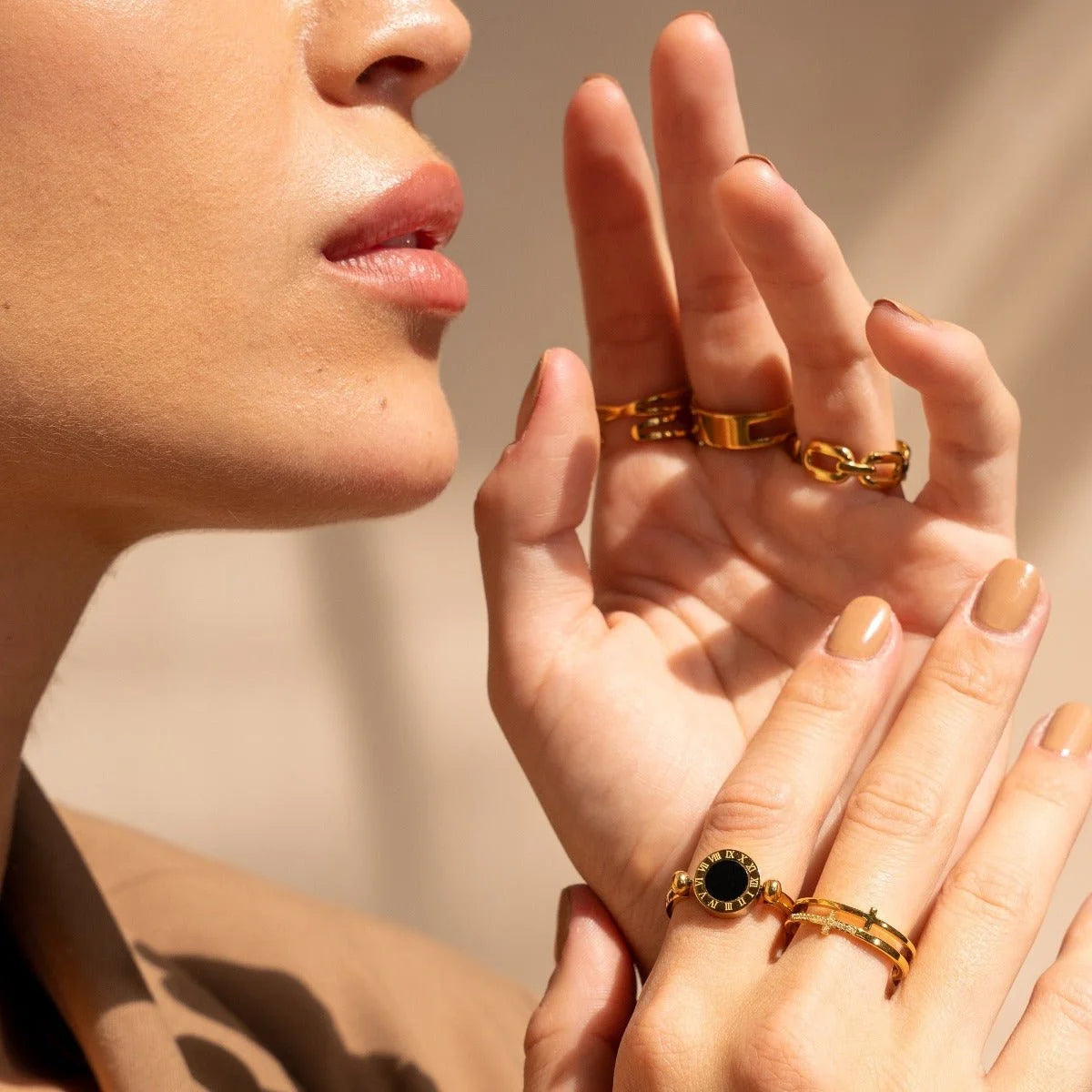 Anel Radiant Giratório Numeral Romanos Lenogue