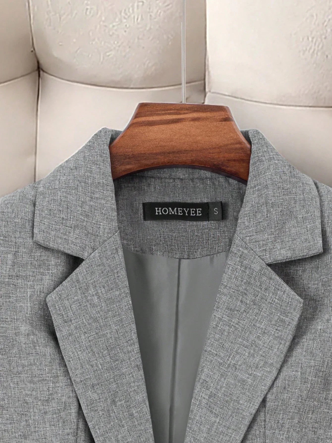 Blazer Alfaiataria Listrado Botão único Manga Longa Lenogue