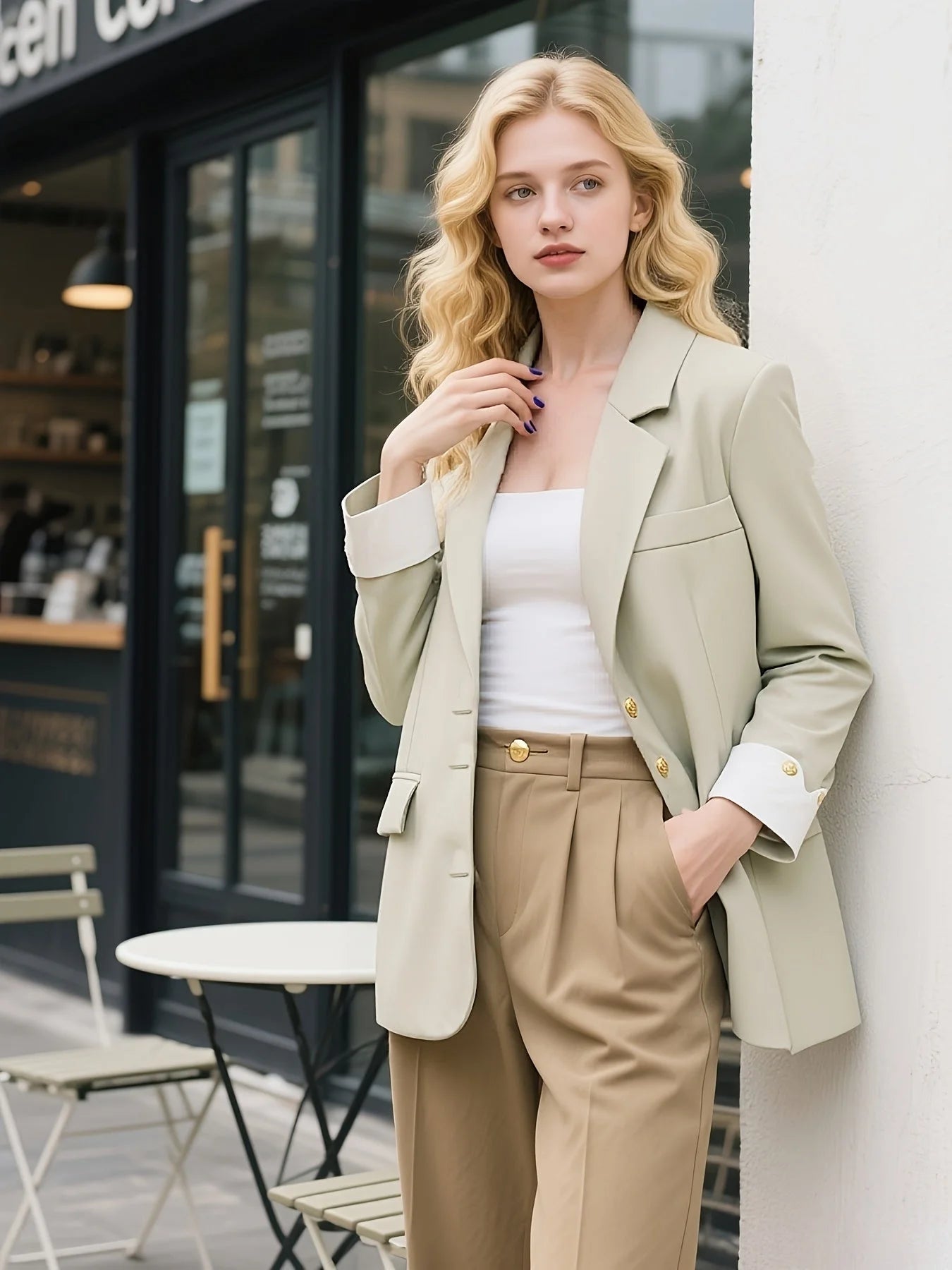 Blazer de Alfaiataria com Lapela em Entalhe Lenogue