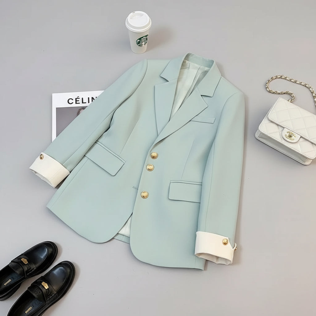 Blazer de Alfaiataria com Lapela em Entalhe Lenogue Azul / p