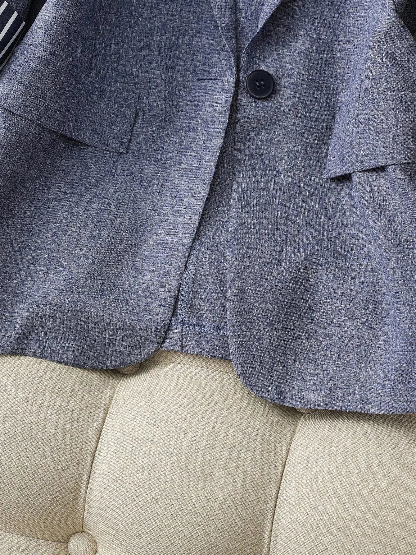 Blazer de Alfaiataria Estruturado Botão único Lenogue