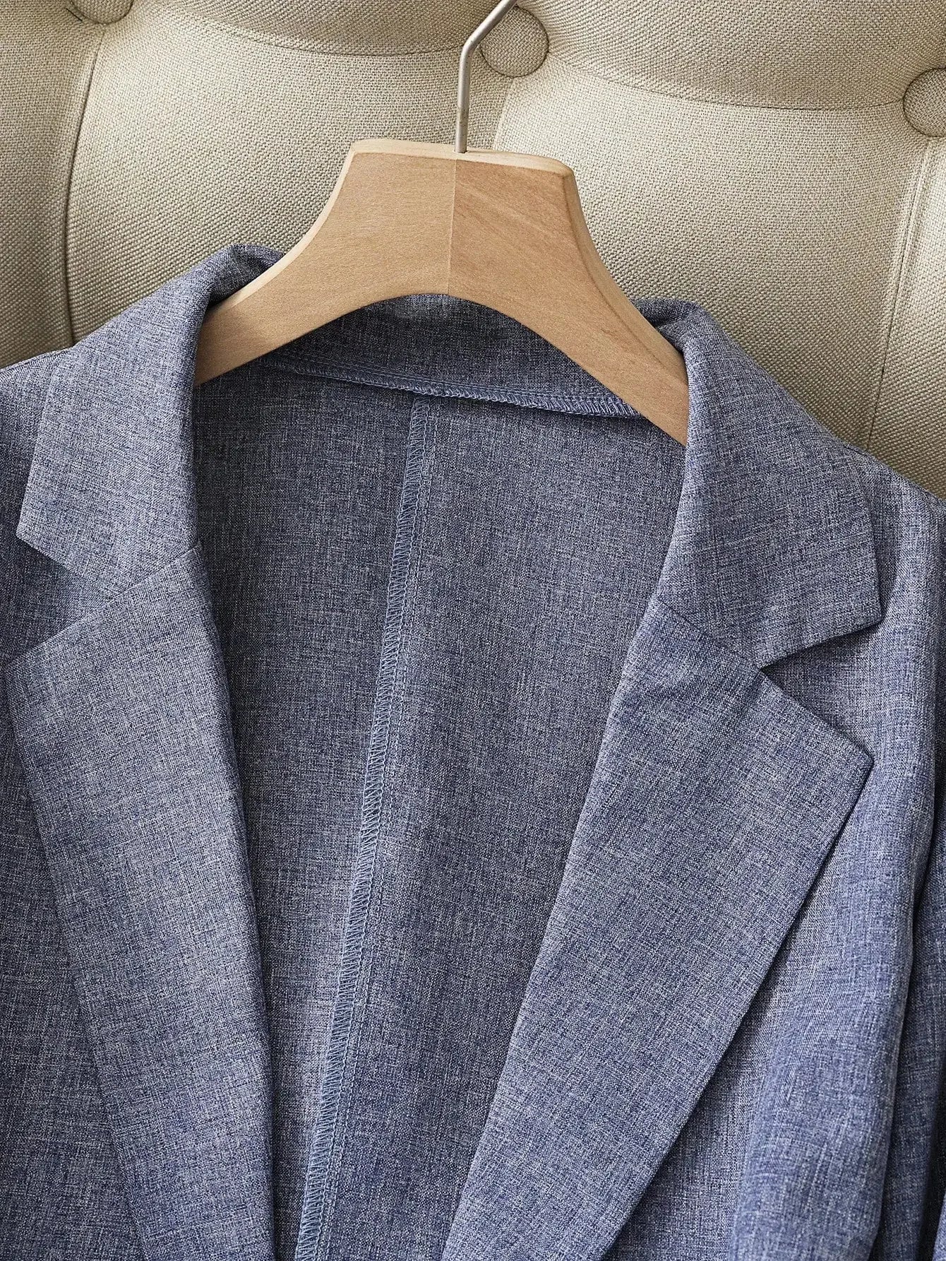 Blazer de Alfaiataria Estruturado Botão único Lenogue