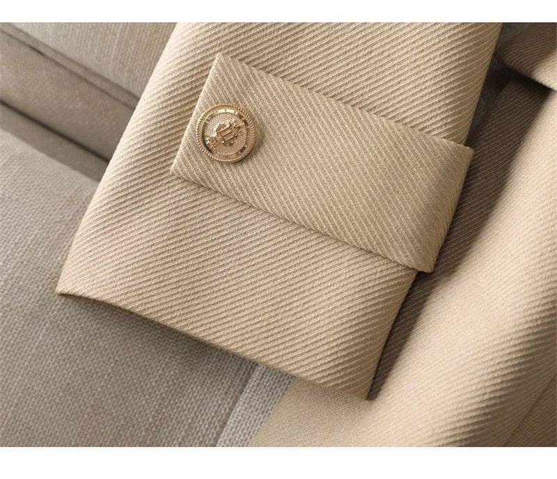 Blazer Longo de Alfaiataria Transpassado Lenogue