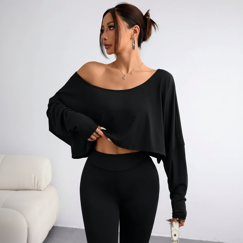 Blusa Assimétrica Preta sem Mangas Alça única Lenogue Preto / Pp