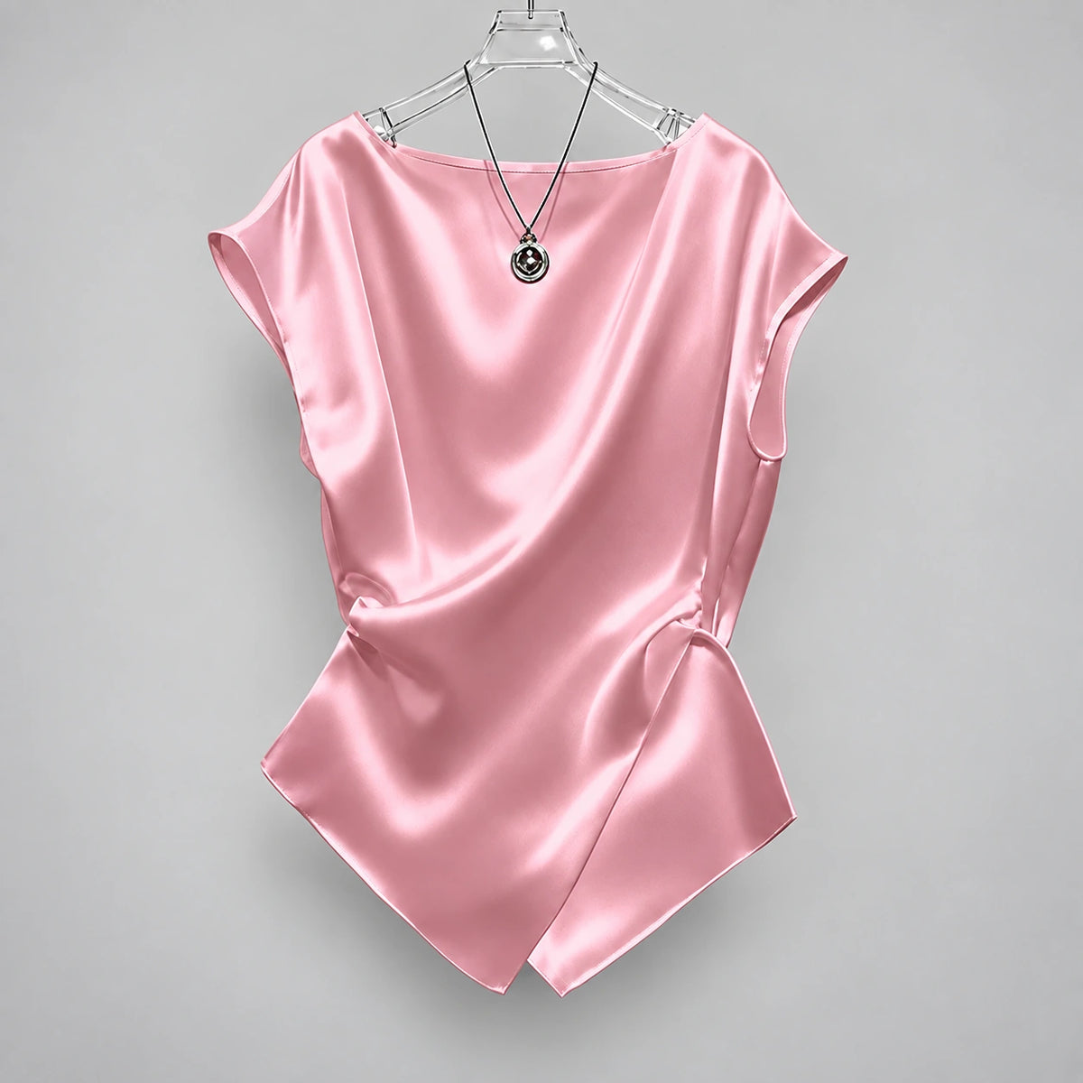 Blusa de Seda com Design Solto Chic Lenogue
