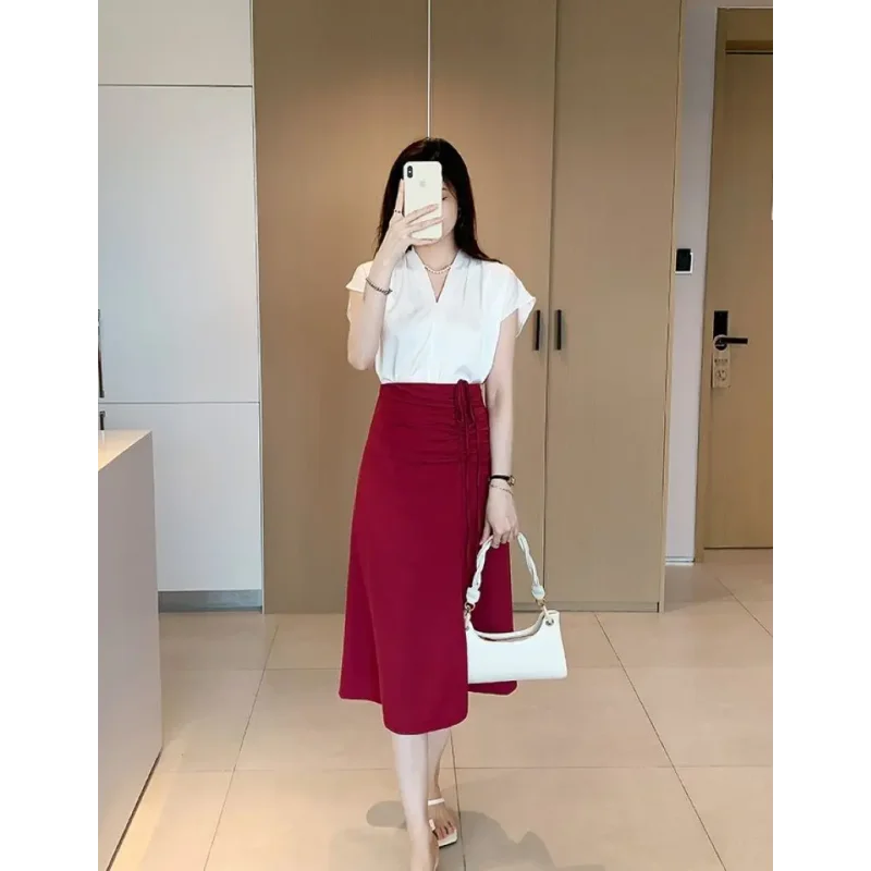 Blusa Social em Chiffon com Manga Curta para Escritório Lenogue