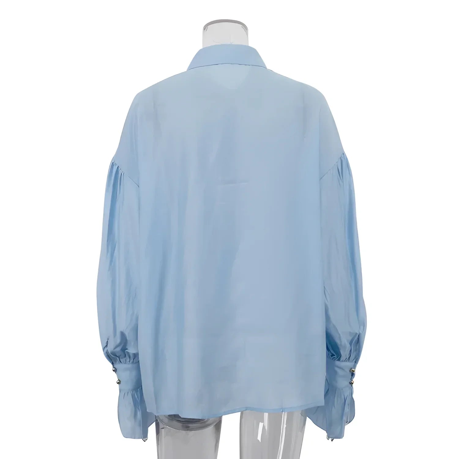 Blusa Transparente em Poliéster para Casual Chic Lenogue