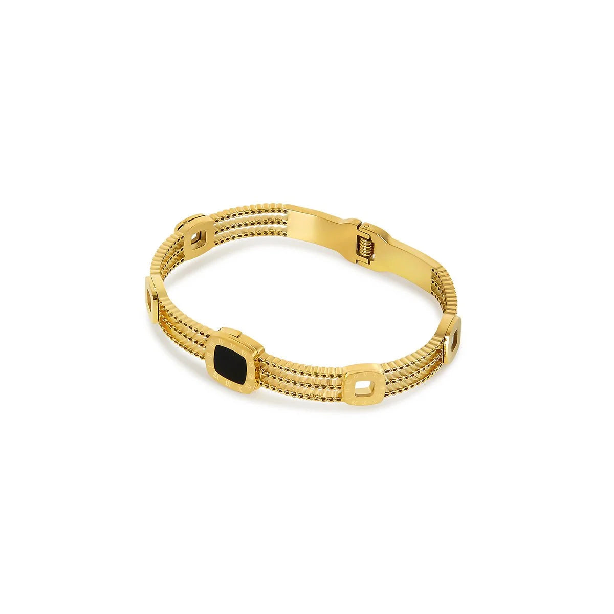 Bracelete Divine ônix Summer Lenogue Ouro