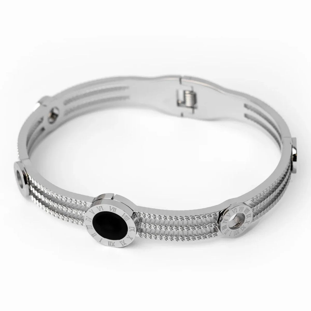 Bracelete Imperial Tríplice ônix Lenogue Ouro