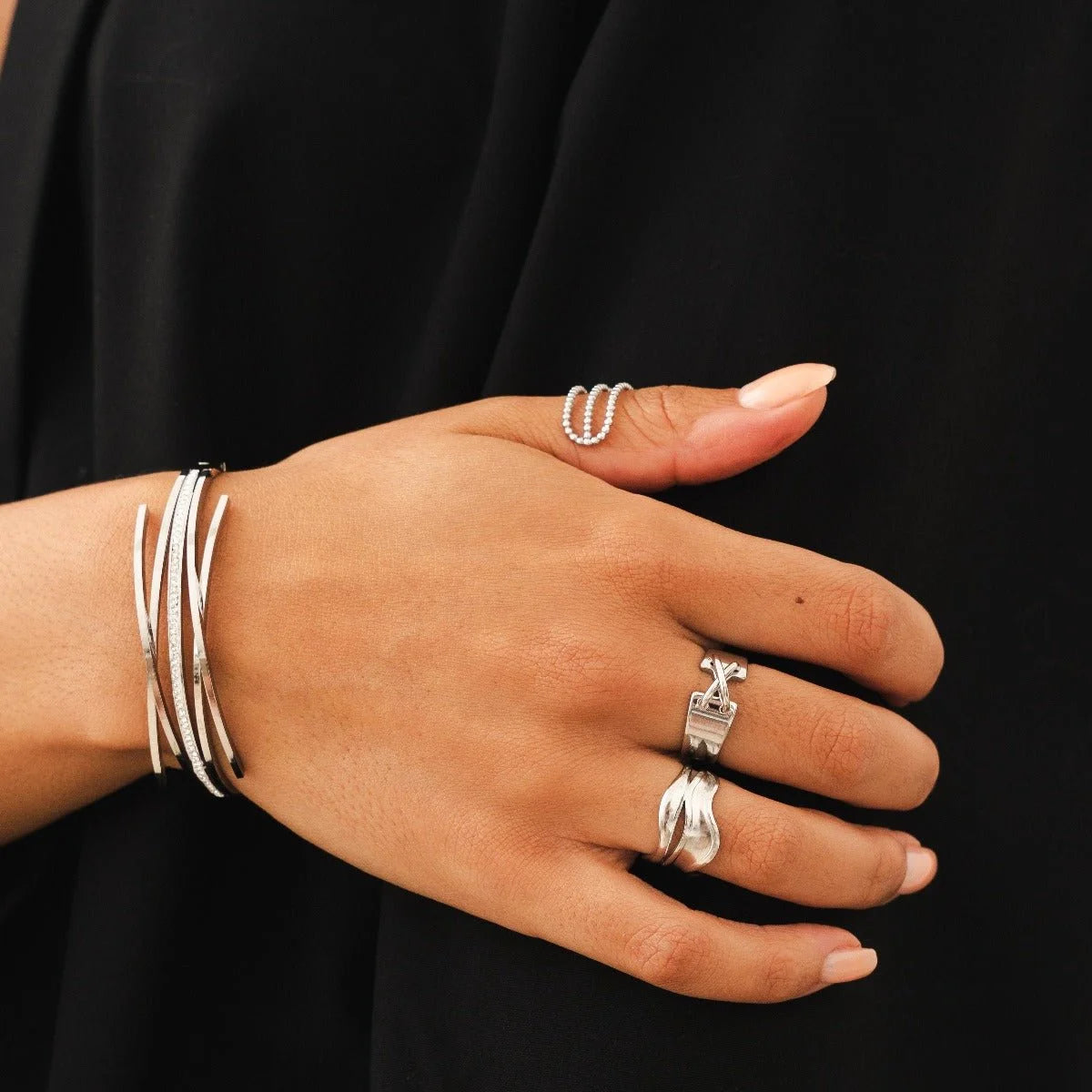 Bracelete Noble Florence Zircônia Prata Lenogue 17cm