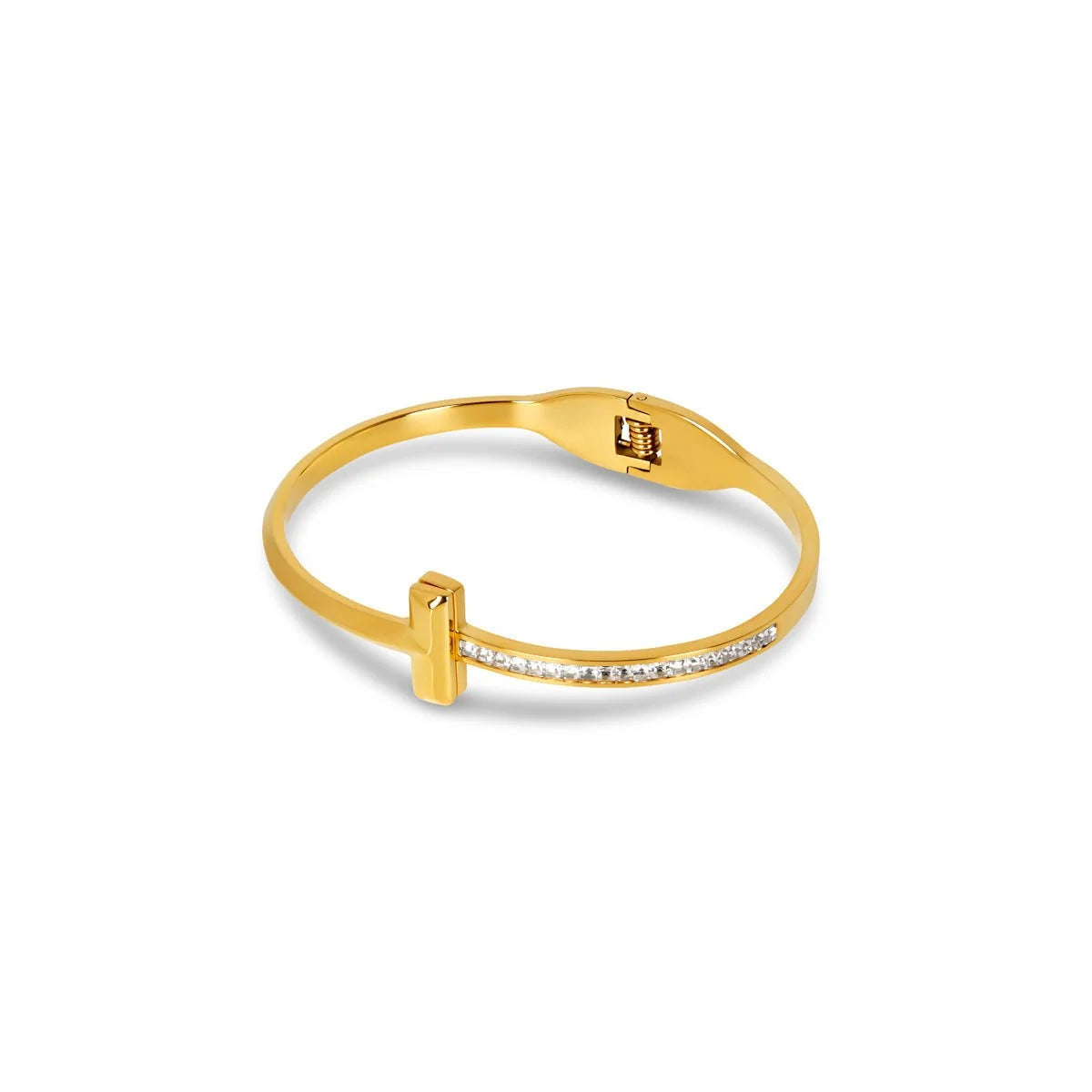 Bracelete Noble T-bar Elegance Lenogue Ouro