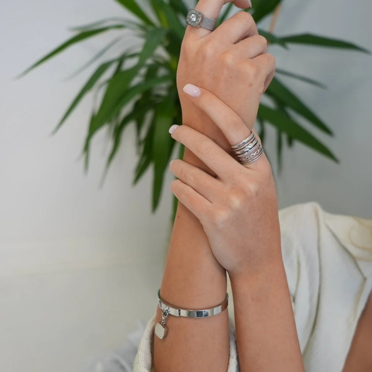 Bracelete Prestigious Square Charm Prata Lenogue