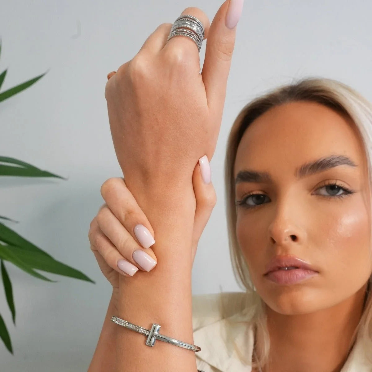 Bracelete Prestigious T-bar Elegance Prata Lenogue