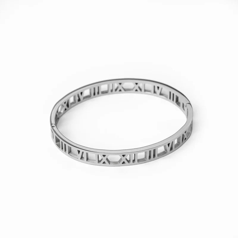 Bracelete Pure Numeral Romanos Prata Lenogue