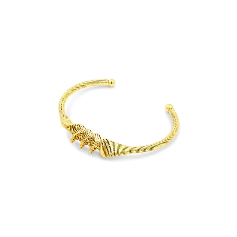 Bracelete Radiant Wave Banhado em Ouro 18K Lenogue