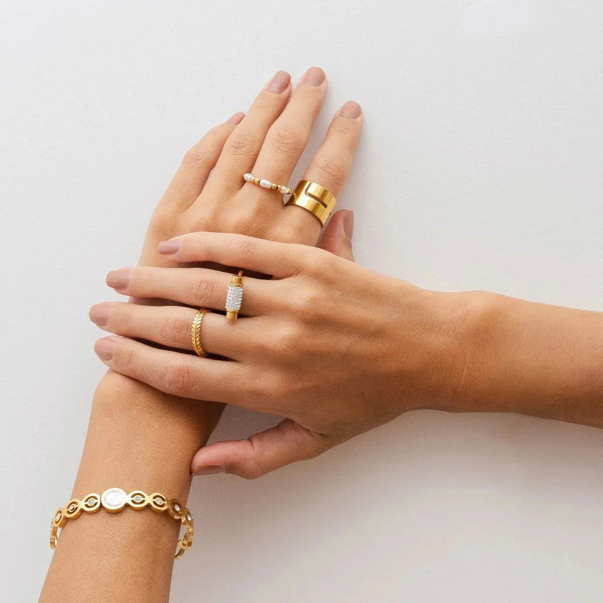 Bracelete Royal Olivia Pedra Zircônia Lenogue Ouro