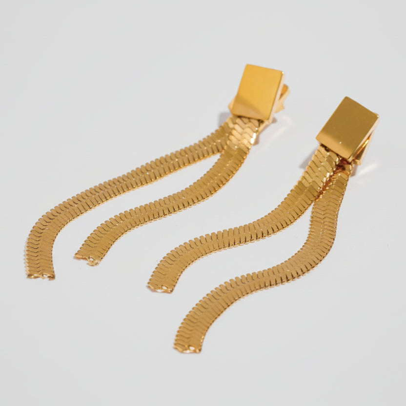 Brinco Divine Catarina Malha Metal Lenogue Ouro