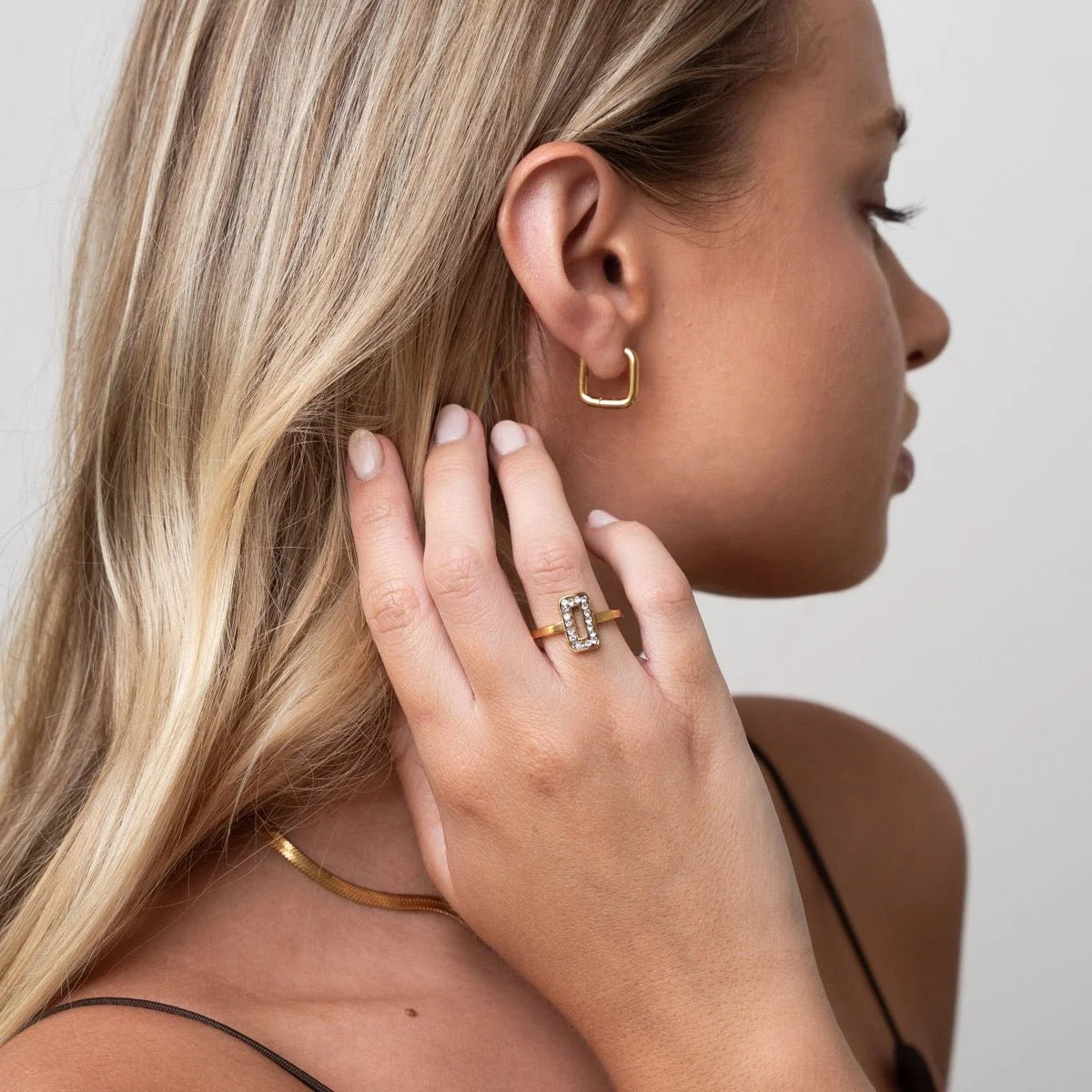 Brinco Glamorous Argola Quadrado Lenogue Ouro