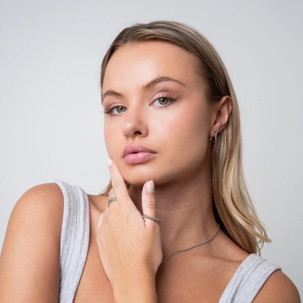 Brinco Noble Argola Quadrado Prata Lenogue