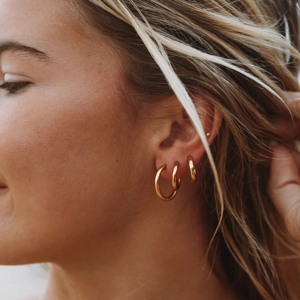 Brinco Radiant Trio de Argolas Lenogue Ouro