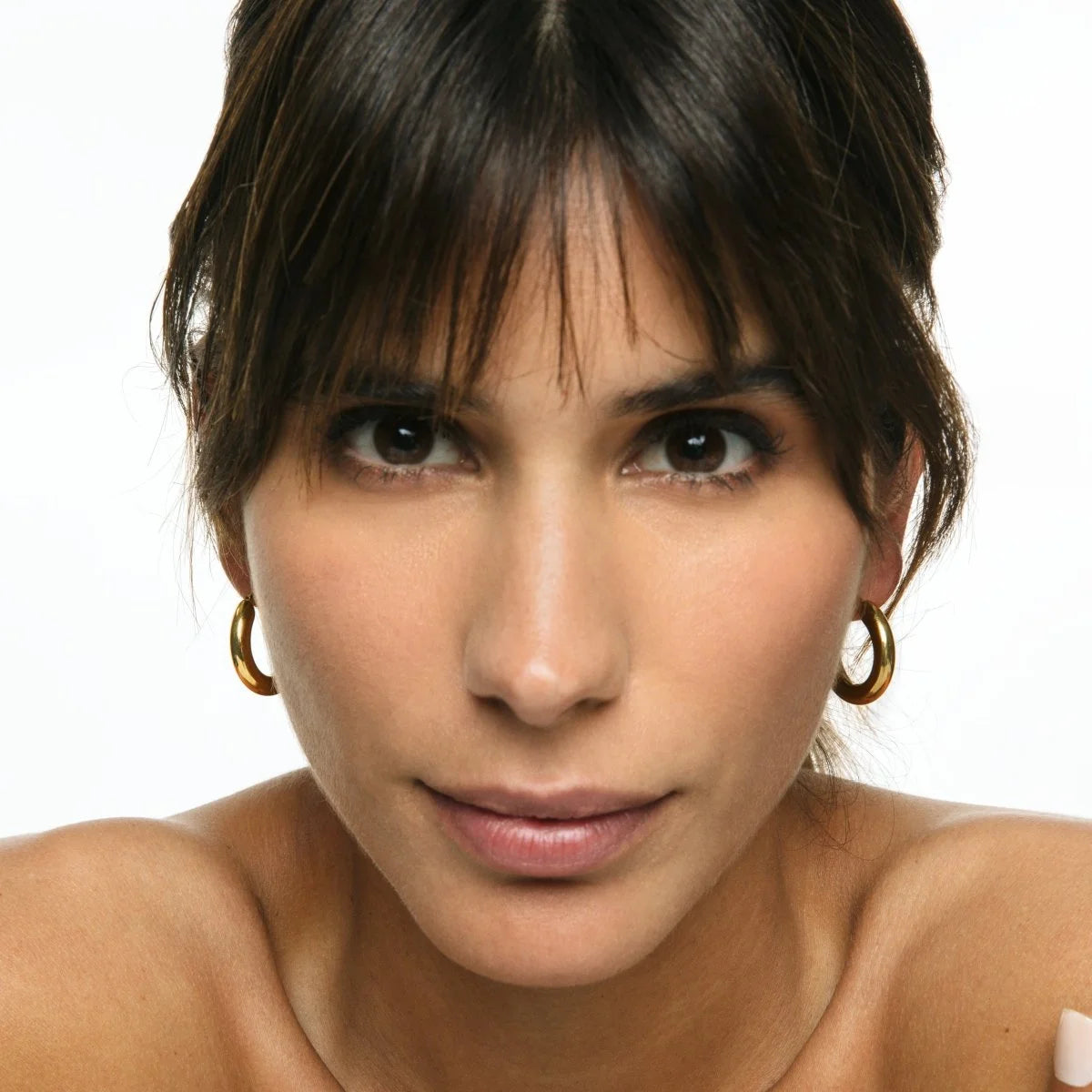 Brinco Royal de Argola Tubo Lele m Lenogue Ouro