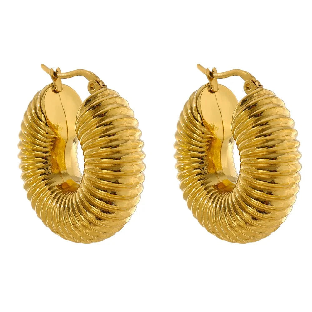 Brincos Glamorous de Argolas Bold Ziza Lenogue