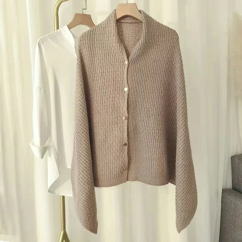 Cachecol em Cashmere com Botões para Inverno Lenogue