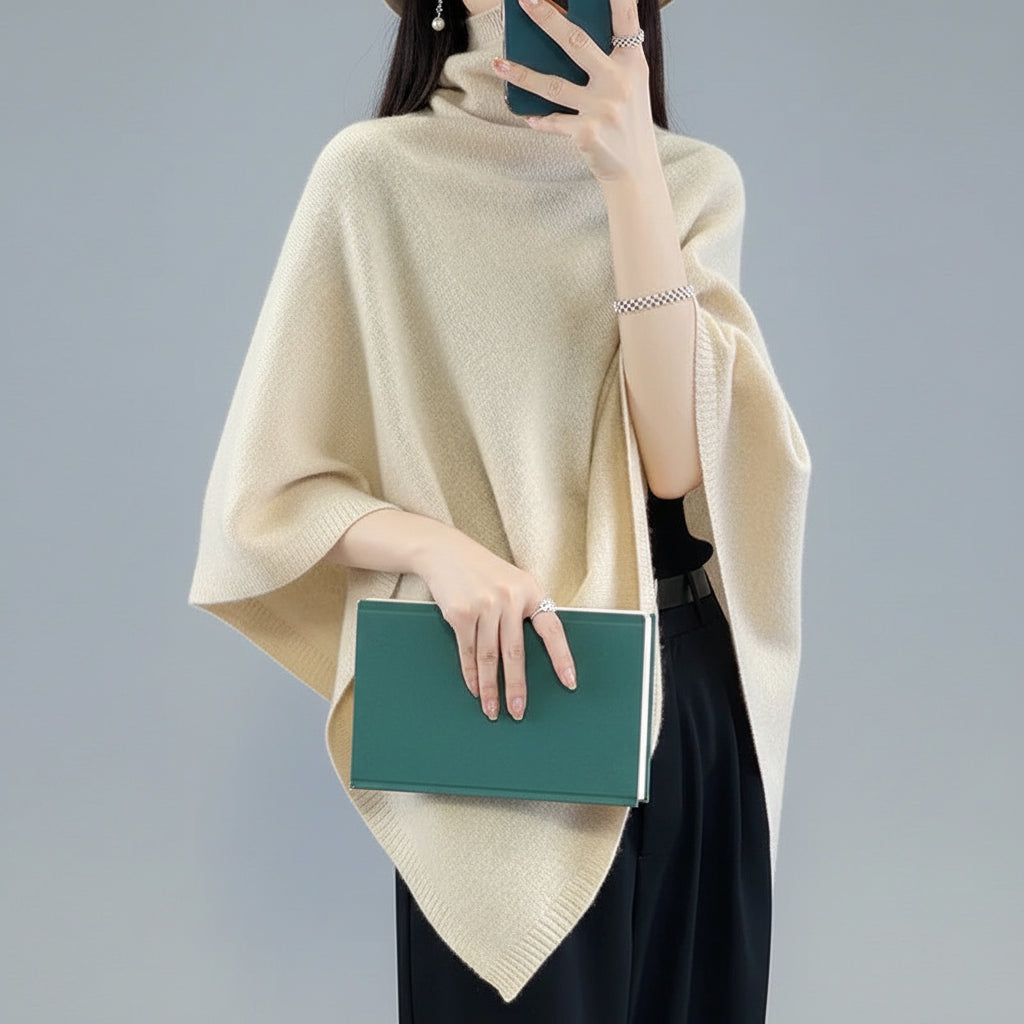 Cachecol em Lã Merino Pura para Inverno e Viagens Lenogue Bege