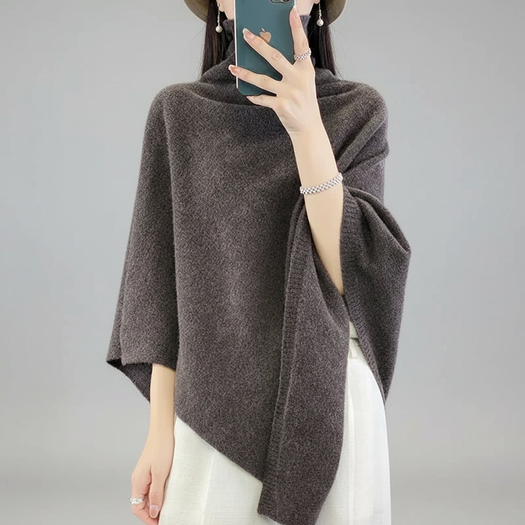 Cachecol em Lã Merino Pura para Inverno e Viagens Lenogue Marrom