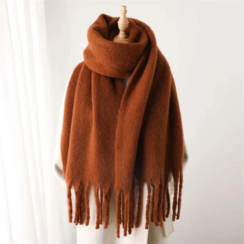 Cachecol Pashmina Toque de Cashmere para Inverno Lenogue Vermelho