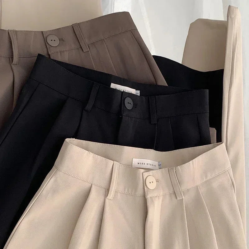 Calça de Alfaiataria Reta Cintura Alta para Escritório Lenogue