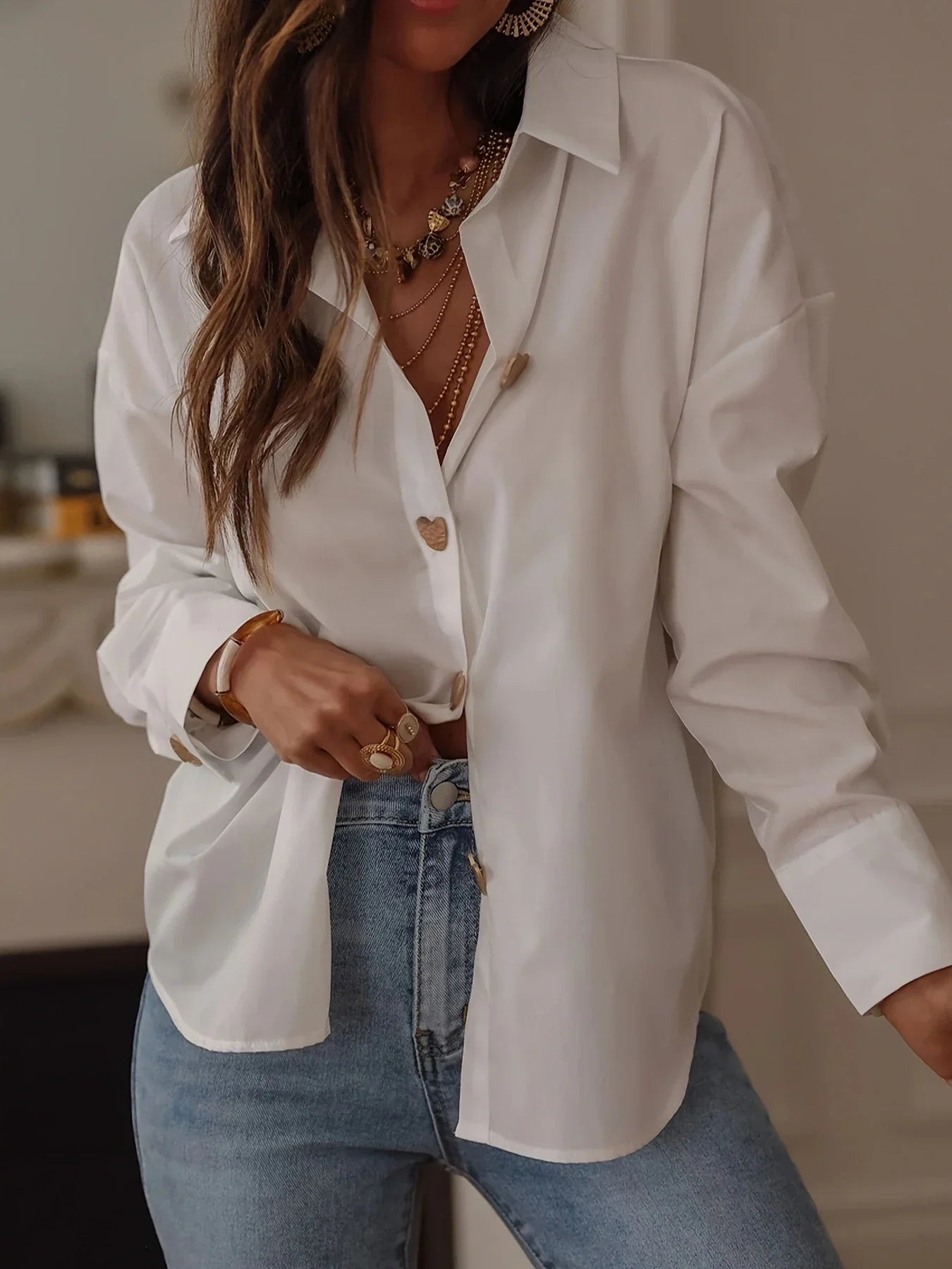 Camisa de Alfaiataria Abotoamento Frontal Lenogue