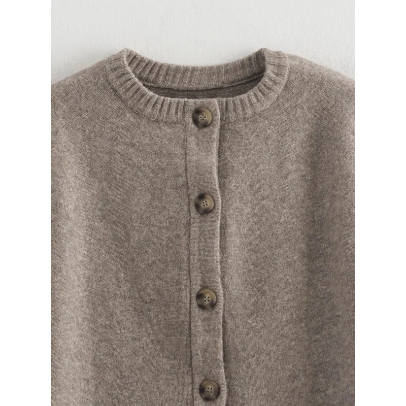 Cardigã Capa Cropped em Tricot para Casual Chic Lenogue