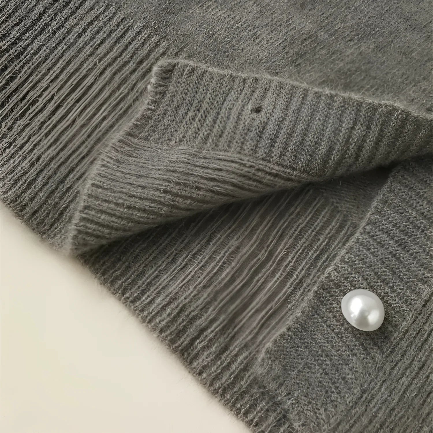 Cardigã em Tricot com Laço para Casual Chic Lenogue
