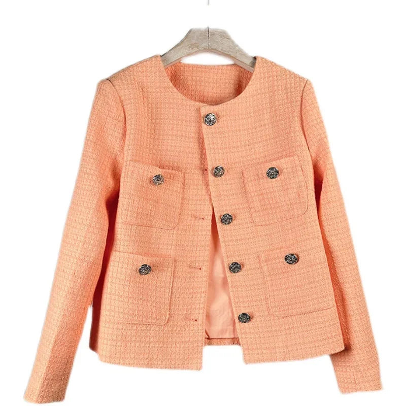 Casaco Tweed Laranja para Trabalho e Eventos Lenogue