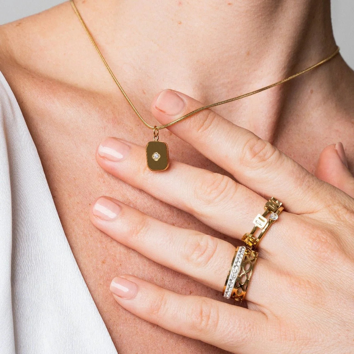 Colar Glamorous Shine Pingente Lenogue Ouro